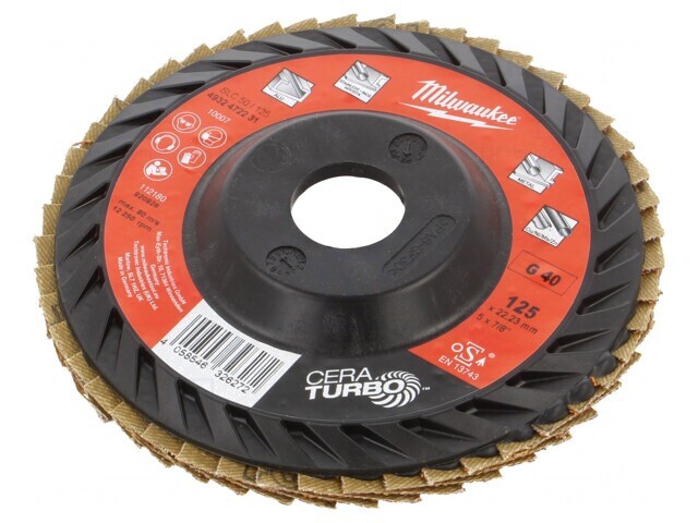 Disc de șlefuit cu lambouri 125mm 22,2mm