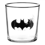 Pahar Sticlă, Batman, Margine Neagră, Capacitate 380ml, Oem