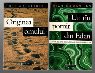 Pachet 2 carti R. Dawkins-Un riu pornit din Eden / R. Leakey - Originea omului foto