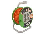 Prelungitor bobinat 25m 4 prize portocaliu