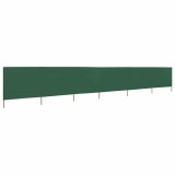 vidaXL Paravan anti-v&acirc;nt cu 6 panouri, verde, 800 x 80 cm, textil 44544