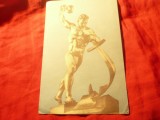 Ilustrata RPR -Sculptura de E.VUCETICI (URSS) -Sa prefacem sabiile in pluguri