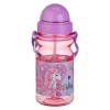 Sticlă de Apă Copii, Model Unicorn, Roz Transparent, Capac Lila, Capacitate 0,35L, Oem