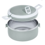 Caserola alimente, termica, gri/alb, plastic/otel, 500ml, 15x9.5 cm, ConceptSeller, Oem