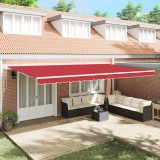 vidaXL Material de &Icirc;nlocuire pentru Marchiză 6x3 m &icirc;n Roșu