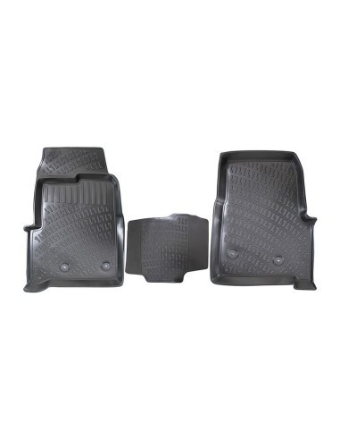 Set covorase auto din cauciuc tip tavita pentru Ford Transit Courier (Fata) 2014-