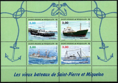 C4334 - St.Pierre si Miquelon 1996 - Vapoare bloc neuzat,perfecta stare foto