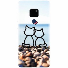 Husa silicon pentru Huawei Mate 20, In Love Cats