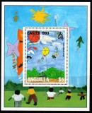Anguilla 1993 - Pasti, religie, desene de copii, colita neuzata