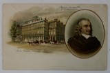 PARIS , THEATRE FRANCAIS , SI PIERRE CORNEILLE , PORTRET IN MEDALION , CROMOLITOGRAFIE , CARTE POSTALA , CLASICA