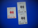 HOPCT TIMBRE SUEDIA MNH 1057 CARICATURIST O ANDERSSON-3 VALORI 1977-NESTAMPILAT