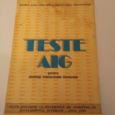 TESTE AIG (PT ABILITĂŢI INTELECTUALE GENERALE)