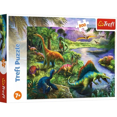 PUZZLE TREFL 200 LUMEA DINOZAURILOR foto