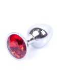 Dop Anal Plug Jewellery Silver Red