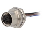 Conector TE Connectivity M12 4 pini mamă 250V IP67 drept T4171310504-001
