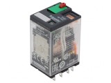 Releu electromagnetic 4PDT 6A 250VAC cu soclu