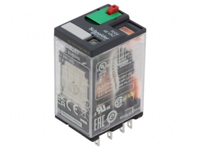 Releu electromagnetic 4PDT 6A 250VAC cu soclu foto