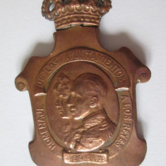 Rara! Spania medalia:Omagiul municipalitatilor 1925 catre regele Alfonso XIII