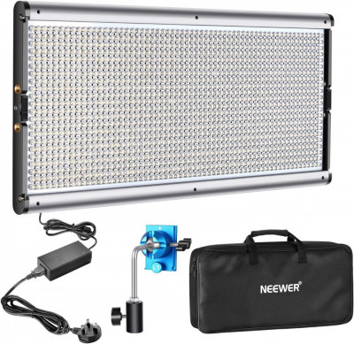 Panou Neewer Bi Color 1320 LED cu accesorii incluse si geanta de transport foto