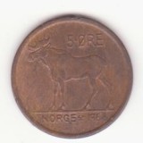 Norvegia 5 &Oslash;re 1968- Olav V, Europa, Bronz