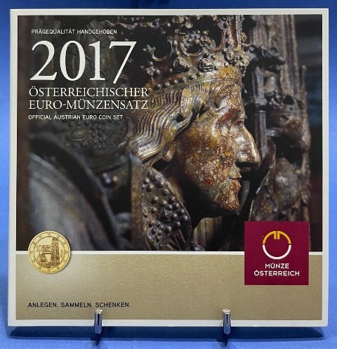 AUSTRIA 2017 - Set monetarie 1 cent-2 euro -folder/ BU
