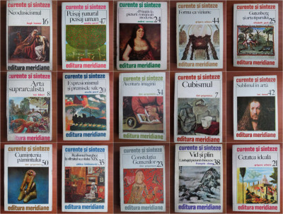 Colectia CURENTE SI SINTEZE - 30 de volume - ed. Meridiane - arta - bibliofilie foto