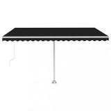 Cumpara ieftin Copertina autonoma retractabila manual, antracit, 450x350 cm