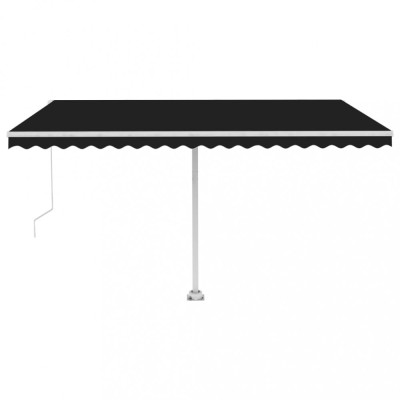 Copertina autonoma retractabila manual, antracit, 450x350 cm foto