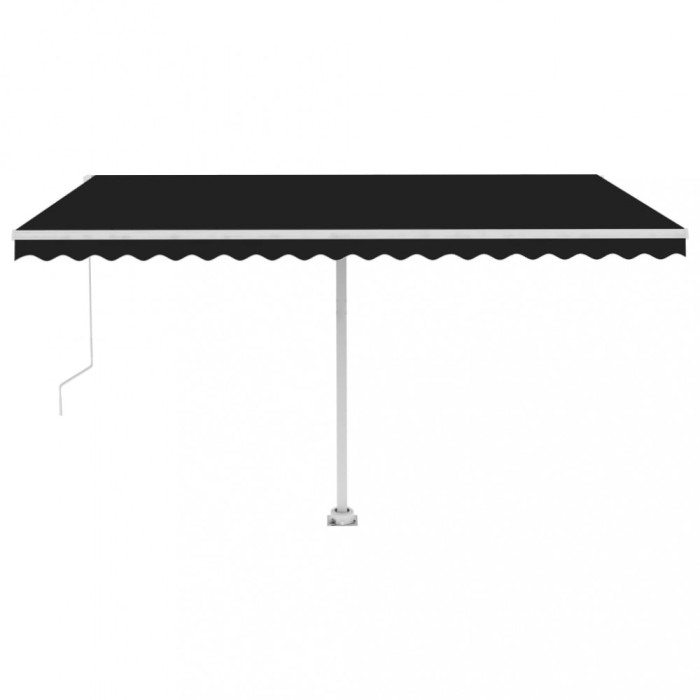 Copertina autonoma retractabila manual, antracit, 450x350 cm