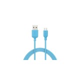 Cablu de date USB 2.0 la Micro USB albastru deschis