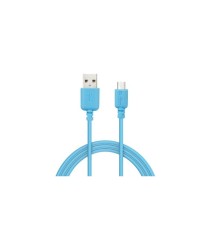Cablu de date USB 2.0 la Micro USB albastru deschis