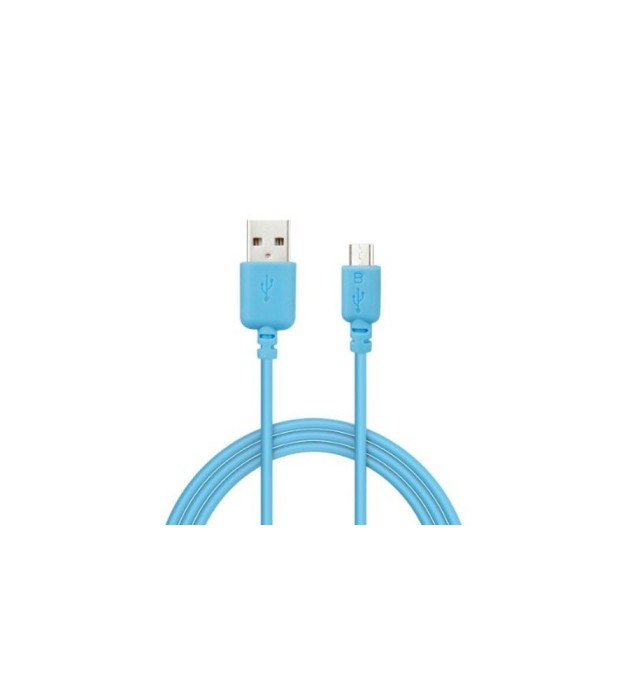 Cablu de date USB 2.0 la Micro USB albastru deschis