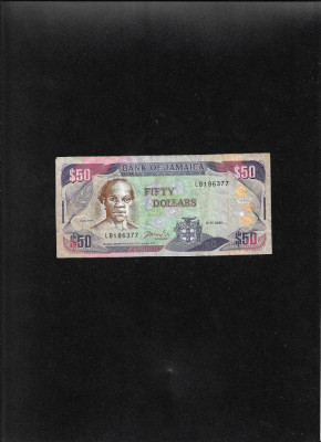 Jamaica 50 dollars 2005 seria186377 foto