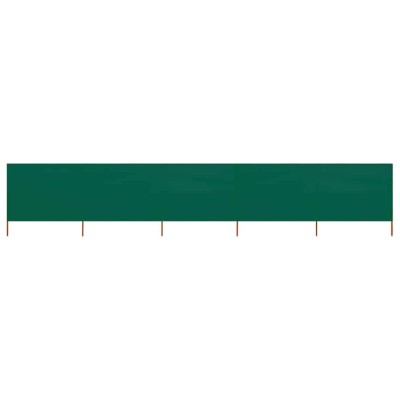 vidaXL Paravan anti-v&amp;acirc;nt cu 5 panouri, verde, 600 x 120 cm, textil foto
