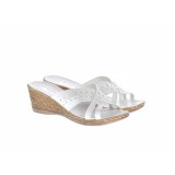 Papuci dama de vara cu platforme de 5 cm, din piele naturala, PAP5ABOX