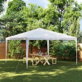 VidaXL Cort de petrecere, alb, 4 x 4 m
