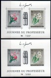 AFGANISTAN 1961, Flora, colita dant.+nedant, MNH, Nestampilat