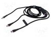 Cablu USB 2.0 USB C VENTION 1,5m negru cu 2 mufe nichelate