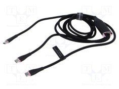Cablu USB 2.0 USB C VENTION 1,5m negru cu 2 mufe nichelate