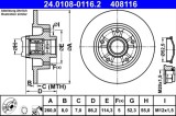 Cumpara ieftin Disc Frana ATE 24.0108-0116.2 Renault, Spate, 260mm, Plin, Rulment Roata, ABS