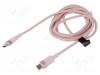 Cablu USB 2.0 USB C VENTION 2m roz nichelat