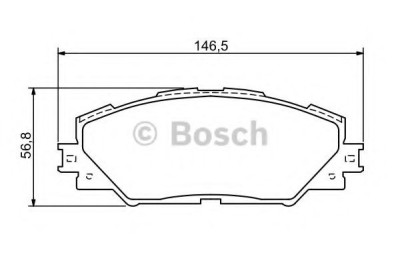 Set placute frana,frana disc TOYOTA AURIS (NRE15, ZZE15, ADE15, ZRE15, NDE15) (2006 - 2012) BOSCH 0 986 494 174 foto