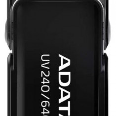 Stick USB A-DATA UV240, 64GB, USB 2.0 (Negru)