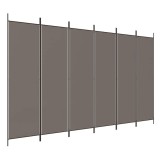 Cumpara ieftin Paravan de camera cu 6 panouri, antracit, 300x220 cm, textil