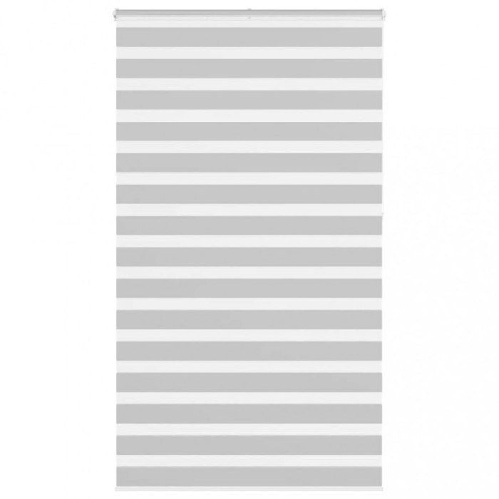 Jaluzea tip zebra gri deschis lățime țesătură 130,9cm poliester