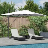 vidaXL Umbrela Cantilever Roma cu LED-uri solare - Bej - 286 x 285 x 270 cm - Aluminiu