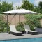 vidaXL Umbrelă de soare Nisipiu 286 x 285 x 270 cm Aluminiu