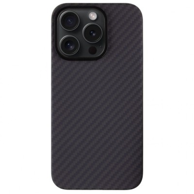Husa telefon tactical magforce aramid pentru iphone 15 pro, compatibila magsafe, fibra aramida, 0.8 mm, negru foto