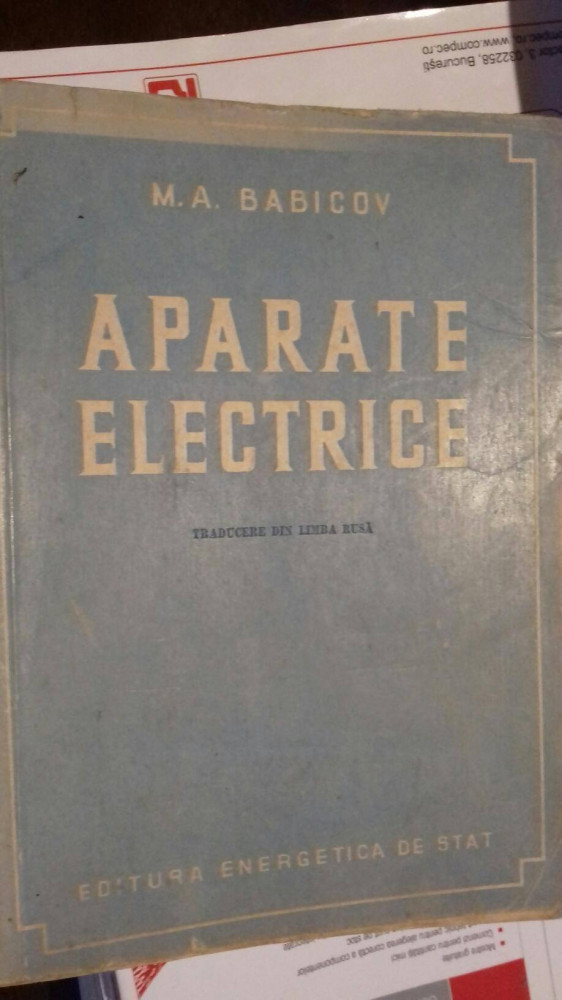 Aparate Electrice - M.A. Babicov | Okazii.ro