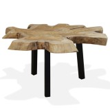 vidaXL Măsuță de cafea din lemn de tec natural, 80 x 70 x 38 cm 244550